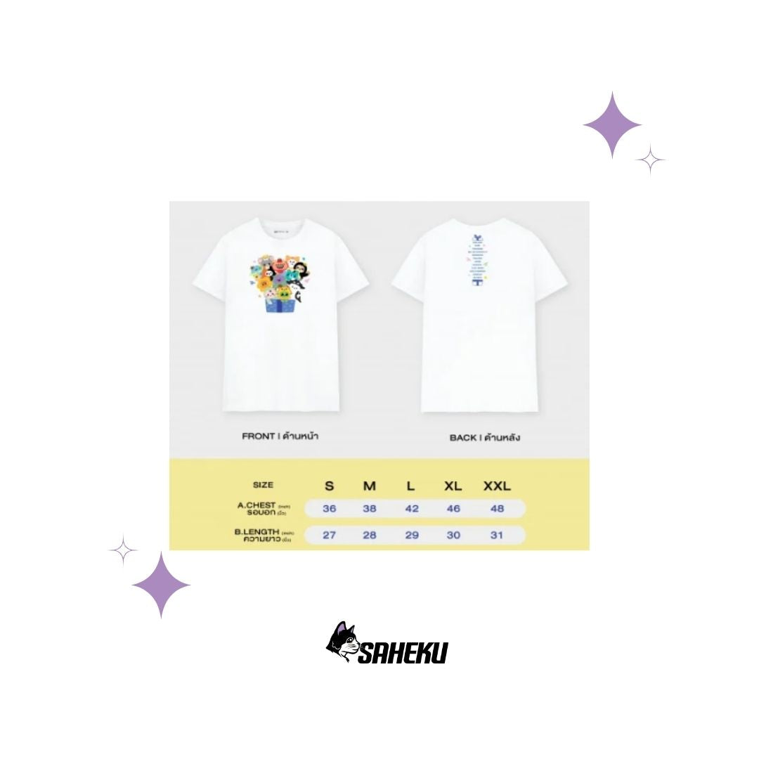 FANDOM CHARACTER PARTY BOX OFFICIAL T-SHIRT | WHITE