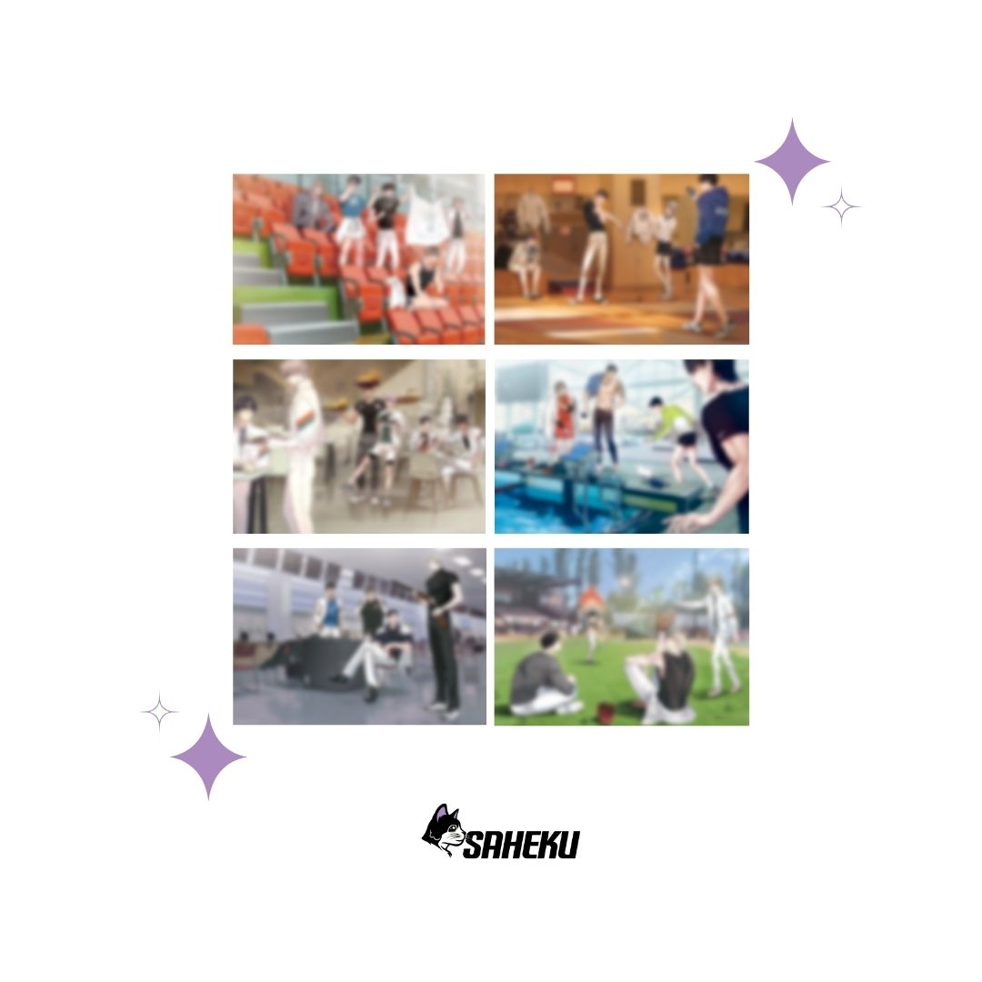 [TEAM LEZHIN] Crossover Athletes' village Acrylic Card Set Zoom out