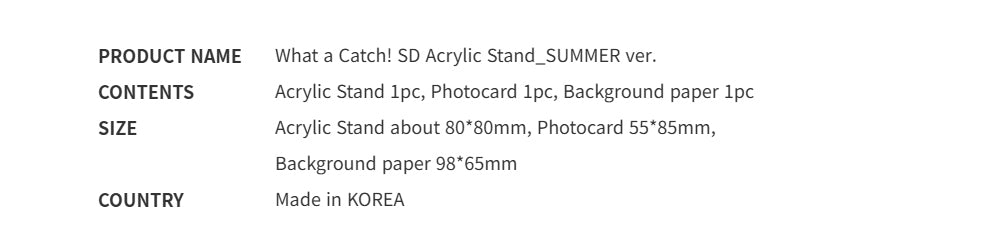 [PREVENTA] What a Catch! SD Acrylic Stand SUMMER ver.