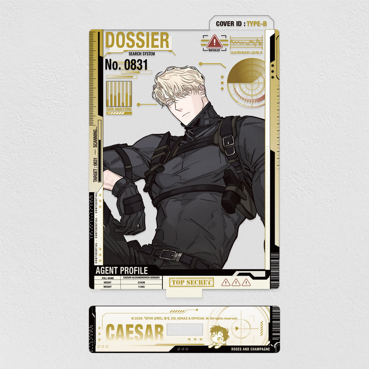[BAJO PEDIDO] "Roses and Champagne" Caesar Dress-Up Acrylic Stand