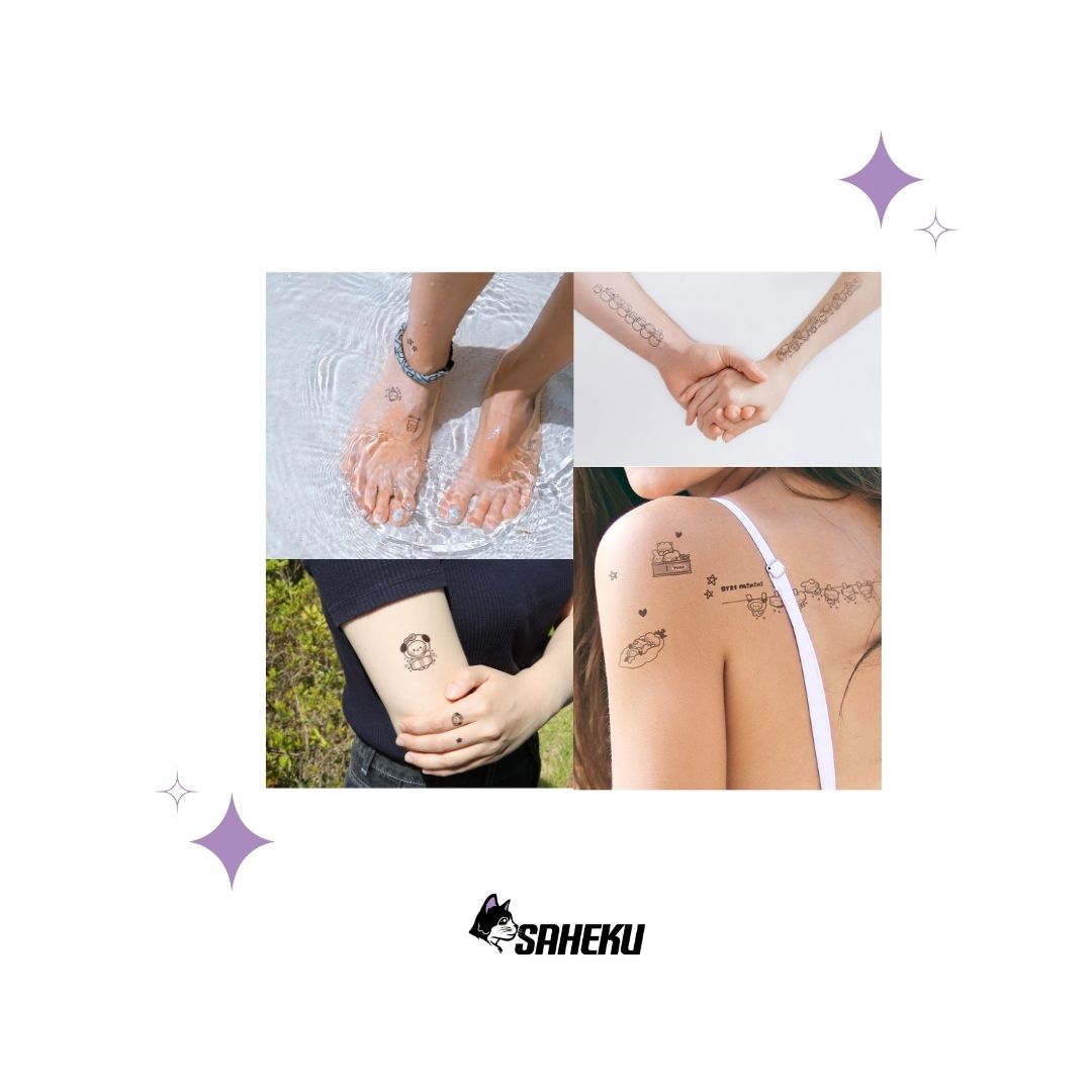BT21 X Monopoly Collaboration - Tattoo Sticker ver. BEACH