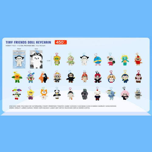 [ESPERA DE STOCK] TINY FRIENDS DOLL KEYCHAIN