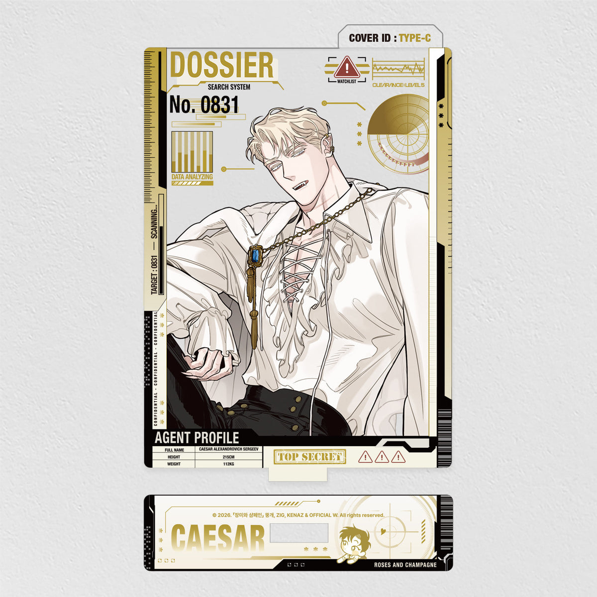 [BAJO PEDIDO] "Roses and Champagne" Caesar Dress-Up Acrylic Stand