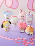 [Bajo pedido] Llavero con mensaje "You Love Me" de Minini Ribbon de BT21