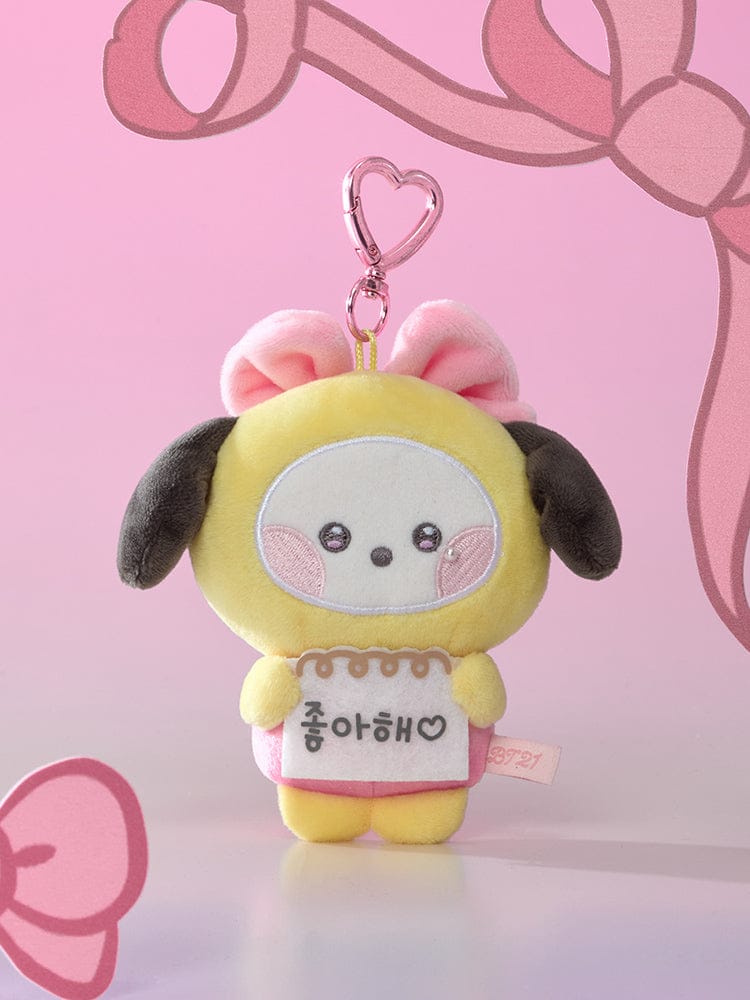 [Bajo pedido] Llavero con mensaje "You Love Me" de Minini Ribbon de BT21