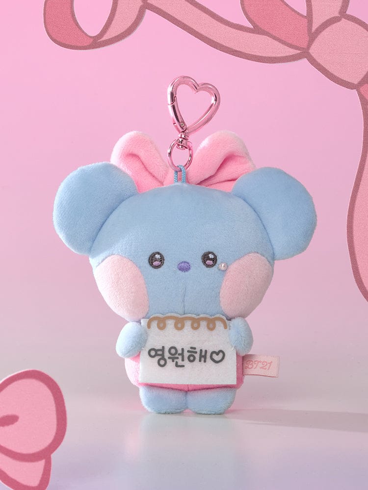 [Bajo pedido] Llavero con mensaje "You Love Me" de Minini Ribbon de BT21
