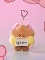 [Bajo pedido] Llavero con mensaje "You Love Me" de Minini Ribbon de BT21