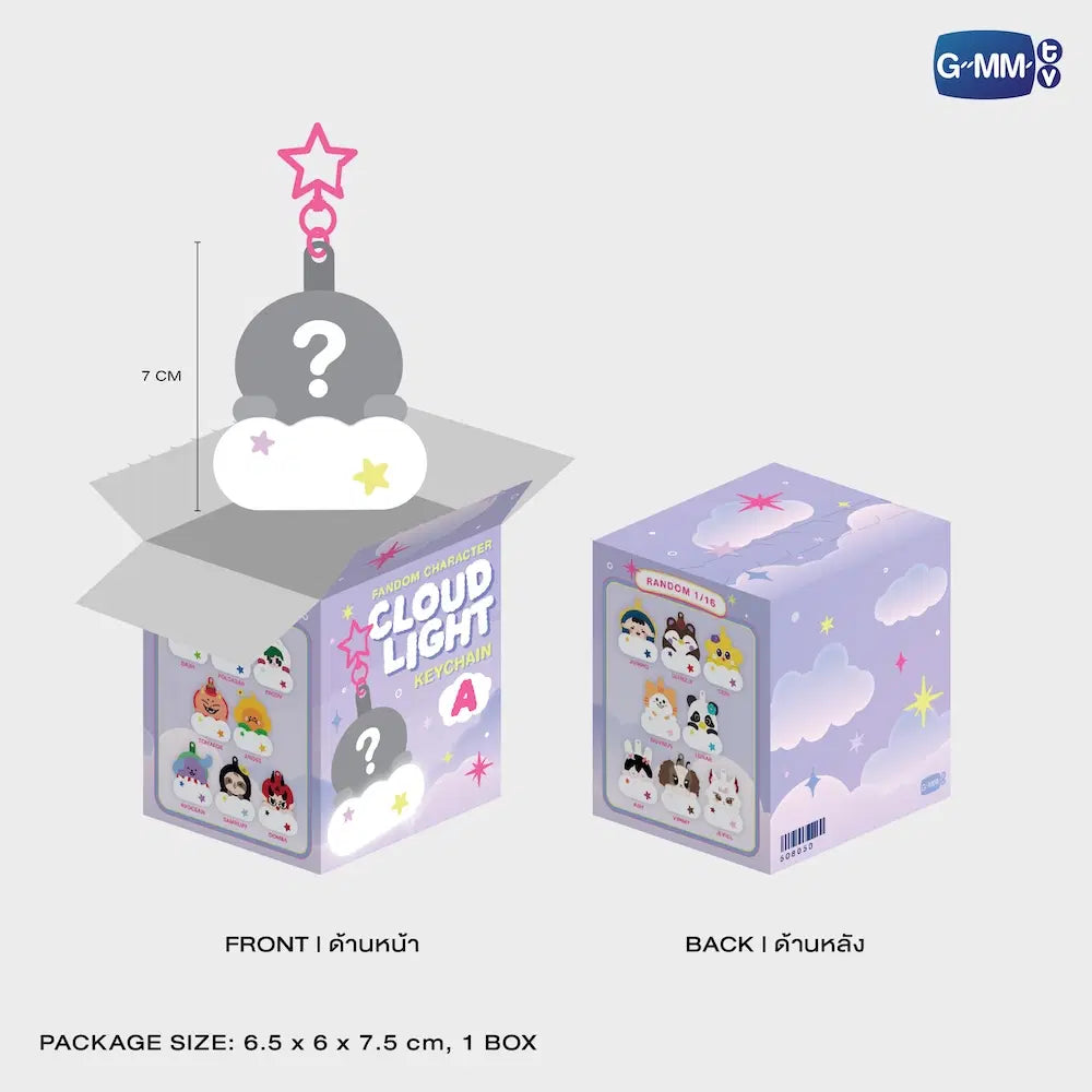 [BAJO PEDIDO] FANDOM CHARACTER CLOUD LIGHT RANDOM KEYCHAIN (BOX A) | SINGLE BOX