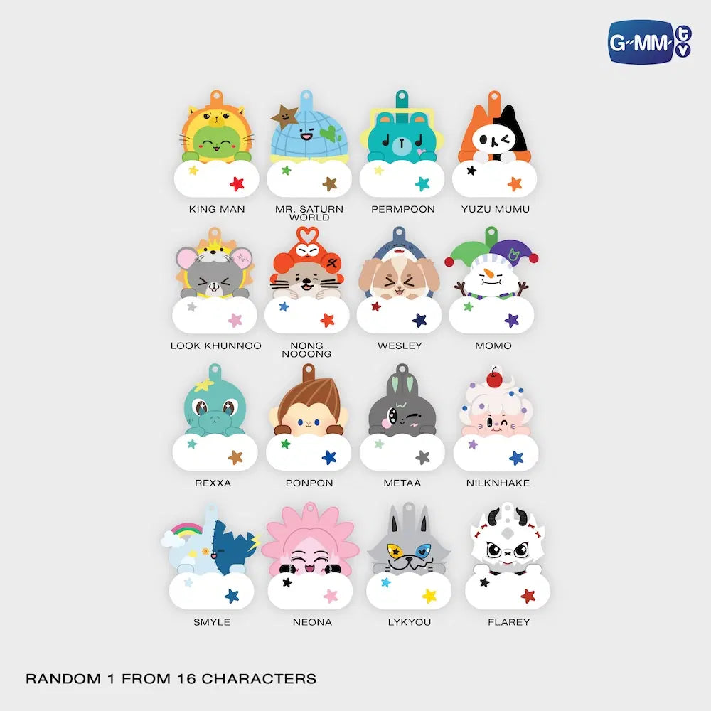 [BAJO PEDIDO] FANDOM CHARACTER CLOUD LIGHT RANDOM KEYCHAIN (BOX B) | SINGLE BOX